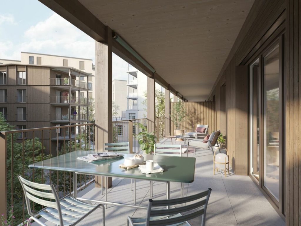 Aeschbachquartier Aarau - Hofhaus: Grosszügige 2.5 Zimmerwohnung mit Terrasse - Bild 5